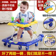 Baby Walker Chống rollover Xe đẩy 6 7-18 tháng Dây an toàn Âm nhạc Chống lật Baby Girl Baby Girl