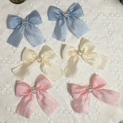 taobao agent Bow pair pair cute double ponytail Japanese side clip girl sweet can take ballet rabbit small things simple hair clip
