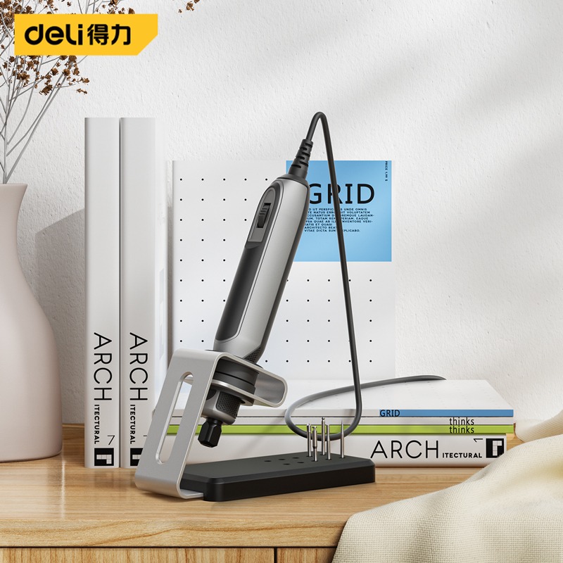 Deli Máy Mài Điện Nhỏ Cầm Tay Mini Máy Khoan Điện Đánh Bóng Và Cắt Hiện Vật Ngọc Khắc Gỗ Khắc Dụng Cụ máy mài bàn máy mài pin