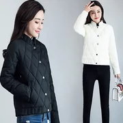 Mùa đông 2018 phiên bản Hàn Quốc mới của áo khoác mỏng giảm béo nữ cổ áo mỏng cổ áo cotton tính khí ngắn phần cotton áo khoác thủy triều - Bông
