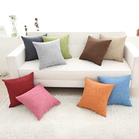 Bắc Âu đơn giản rắn màu bông sofa gối dày lên giường đệm xe trở lại thắt lưng gối in - Trở lại đệm / Bolsters gối tựa lưng trên giường