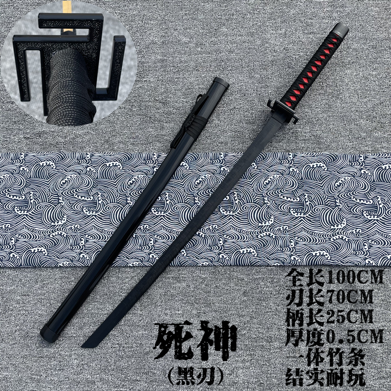 Death Black BladeSheath Juhe Dao Kendo Japan TOYO Bushi blade practice wood cutter bamboo collect knife train drawing Sword No cutting edge