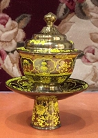 Показанная чайная чаша тибетская чая высокая чаша тибетская аромат в стиле восемь благоприятных чайных чаша Знаменитая дань чашка гонга чай
