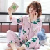 Đồ ngủ siêu mỏng của phụ nữ mùa hè cotton lụa vải ngủ - Pyjama quan lot nam Pyjama