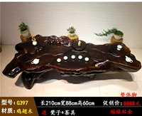 Gà cánh gỗ chạm khắc bàn trà Jinsi Nanmu cây rễ trà bàn tự nhiên toàn bộ chạm khắc Kung Fu rễ cây gỗ rắn bàn trà g394 - Các món ăn khao khát gốc bàn ghế từ gốc cây