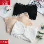 2 cái của ngọc ren ống ren hàng đầu nữ strapless đoạn ngắn sexy thu thập bọc ngực dây đeo ngực pad áo ngực vest đồ lót áo lót nữ trung niên