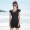 Đầm ren đơn giản kích thước lớn jumpsuit áo tắm Hàn Quốc nữ Xiêm lưới đỏ nóng xuân Hàn Quốc phiên bản hở lưng đen retro - Bộ đồ bơi One Piece quần áo bơi liền thân