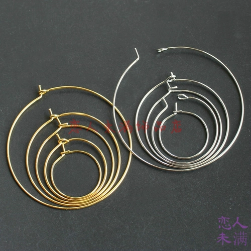 Медные серьги, аксессуары, золото 750 пробы, 16-20-25-30-40мм