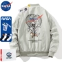 áo khoác nam kaki Áo khoác chung của NASA mùa xuân và mùa thu mới của Mỹ thủy triều thương hiệu đồng phục bóng chày nam và nữ cặp đôi ma1 Áo khoác phi công của Lực lượng Không quân áo khoác bomber nam cao cấp