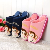 Мультяшные милые тапочки для влюбленных, удерживающая тепло зимняя обувь в помещении на платформе для беременных