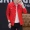 Nhanh tay người đàn ông màu đỏ với slim jacket nam Hàn Quốc phiên bản của xu hướng đồng phục bóng chày áo khoác mùa xuân tinh thần boy jeans dice áo khoác jean nam