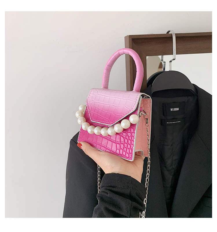 Rose Pink2021 summer new pattern Advanced sense this year popular Gradients Inclined shoulder bag