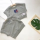 quần áo trẻ em bape thương hiệu thủy triều Nhật Bản 19 mùa thu áo len trẻ em áo vest trẻ em quần yếm - Phù hợp với trẻ em