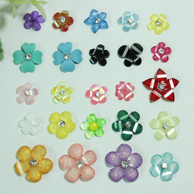 taobao agent Feiwu Handmade DIY 2 price 24 shiny flower diamond inlaid diamond flower patch patch baby uses sticker ornaments costume