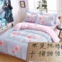 Đơn giản bốn mảnh 100% cotton cotton mùa hè linen quilt cover 1.8 m gạo 1.5 đôi 4 piece bộ đồ giường bộ chăn ga gối đệm giảm giá