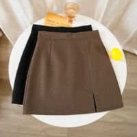 Демисезонная юбка, мини-юбка для школьников, высокая талия, коллекция 2021, в корейском стиле, с акцентом на бедрах, А-силуэт