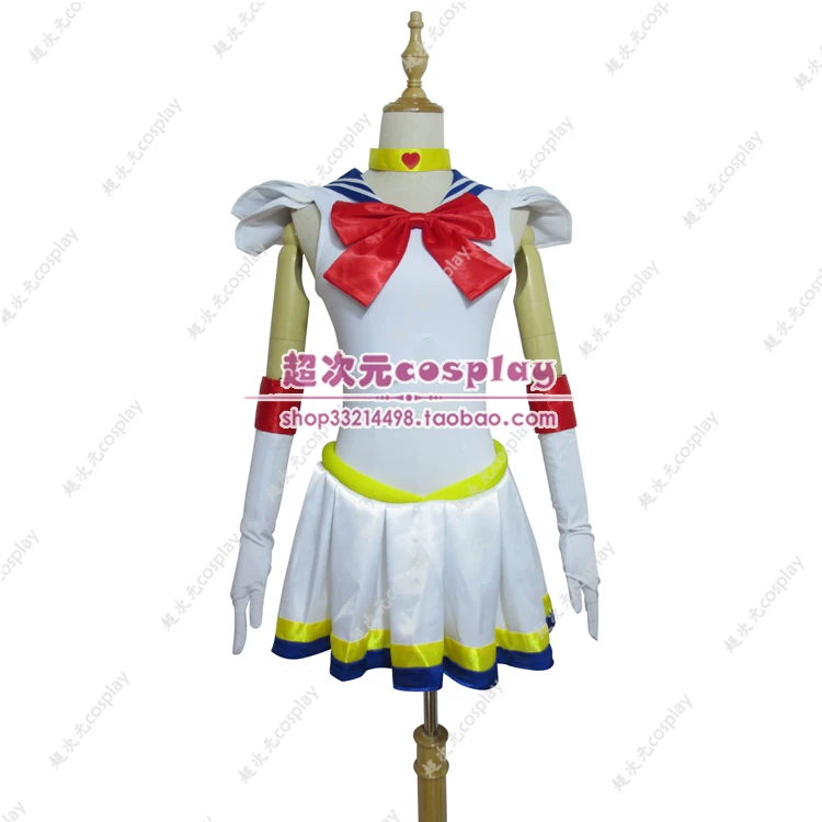 Красивая Сейлор Мун Луна Битва Классическая Белая Синяя Вода Hand Server Луна Воина COSPLAY одежда
