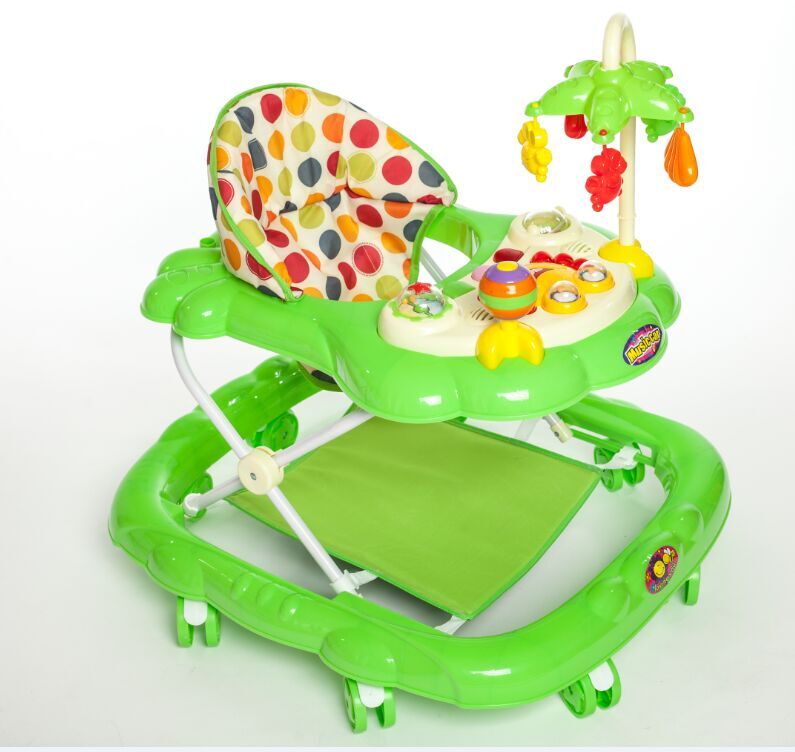 Standard Green + Foot Pad2021 baby carriage Boys and girls Walkers newborn bb baby walk vehicle child With music Starting car
