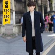 Áo len nam mùa đông dài áo gió nam phiên bản Hàn Quốc của áo khoác len dày cộng với phân bón áo len XL