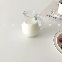 Ins net red transparent glass маленький молочный горшок Симпатичный молочный чашка молоко банка кофе -кофе -партнер холодная вода для кафеты кофейня