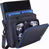 Ps4 host gói bảo vệ túi du lịch tay cầm có thể trở lại gói máy trò chơi có thể được nâng lên chống bụi lưu trữ di động mùa thu - PS kết hợp cáp sạc anker