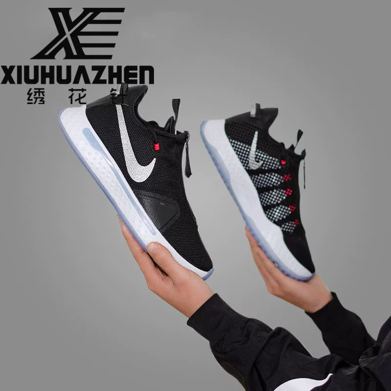 Nike Nike PG4.0 Pharise Джордж 4-го поколения клетчатые кроссовки на молнии черно-белые CD5082-001-002