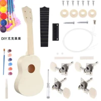 Nhạc cụ ukulele thực hành bằng gỗ trẻ em học sinh trẻ em đồ chơi guitar sơn người mới bắt đầu vẽ di động - Nhạc cụ phương Tây ocgan