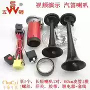 Năm con sư tử điện không khí còi xe hơi 12V xe máy điện xe hơi còi 24 V sửa đổi cao và thấp còi không khí đẩy - Sừng xe máy