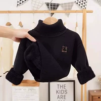 Черный цветной бархатный свитер