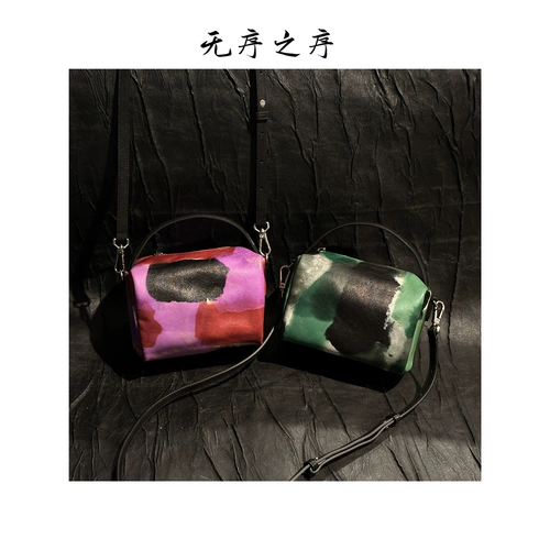 Оригинальная небольшая дизайнерская кожаная модная трендовая универсальная сумка, ремешок для сумки, ручная роспись