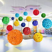 Цветная виноградная шар мяч мяч круглый винетические шарики буксировать детский сад школьный коридор