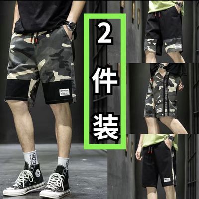 男士短裤2021年夏季薄款潮流宽松大裤衩五分裤子休闲运动裤男学生