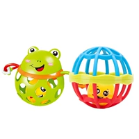 Хваталка, погремушка из мягкой резины, лягушка