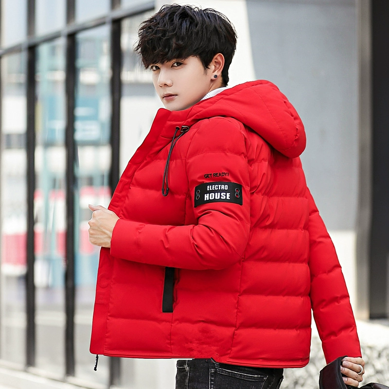 Áo khoác cotton nam mùa đông dày phần ngắn áo khoác cotton thủy thủ thương hiệu xu hướng Hàn Quốc đẹp trai xuống áo khoác - Bông