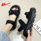 Xăng đan quai hậu nữ mùa hè 2023 mới đế dày giày nữ thời trang đế bằng Velcro giày thể thao đi biển dép bánh mì quai ngang