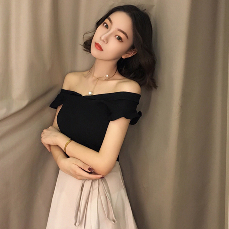 Retro Hàn Quốc sang trọng gió hoang dã mỏng v- cổ bay tay áo len khí rắn màu xù dưới áo