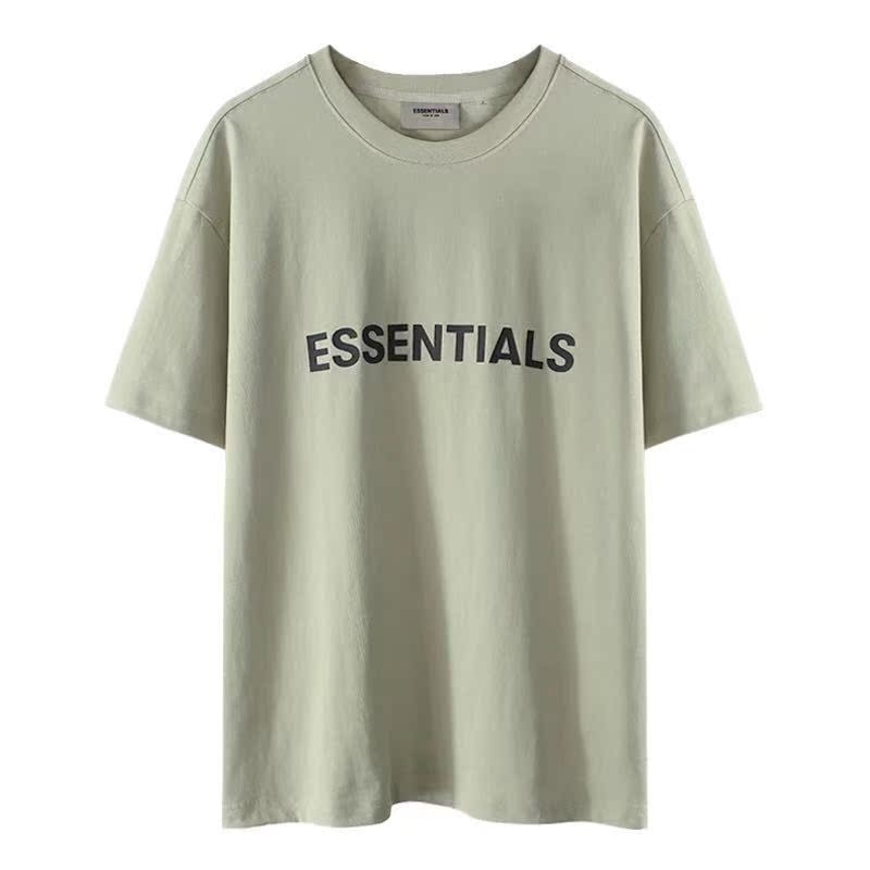 Matcha GreenFOG21SS new Double line Wealth Short sleeve High street trend Versatile T-shirt ins tide Fear of GOD