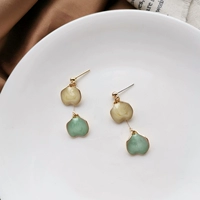 Пара желтых + зеленых сережек