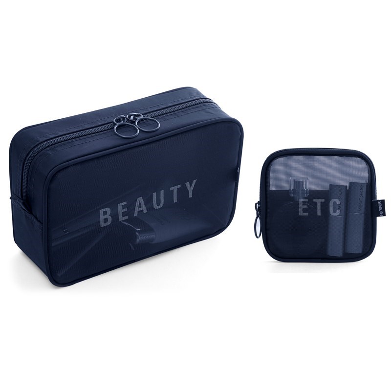 Zangqing Xiaodathe republic of korea new pattern Travelling bag trumpet Portable Storage bag With you Mini ma'am Cosmetic Bag transparent Netting Wash bag