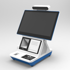 Посещение самолета 社保卡身份证人脸识别一体机访客登记门禁核验医院学校扫码指纹