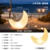 Đèn năng lượng mặt trời trang trí cảnh quan hình mặt trăng đèn decor chất liệu PE siêu nhẹ không thấm nước đèn pin led mini Đèn ngoài trời