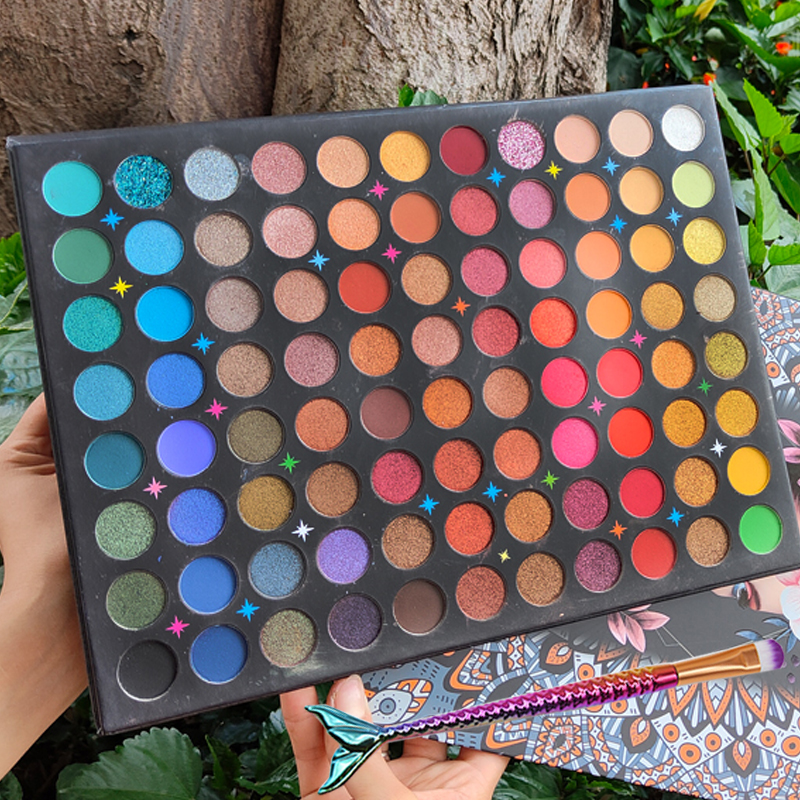 Cool Stage 88 Color Super Large Shadow Disccos colour Eyeshadow Compact 63 colour children stage perform Makeup student dresser special-purpose Waterproof and sweat proof Make up tray