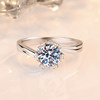Wedding ring, with snowflakes, 1 carat