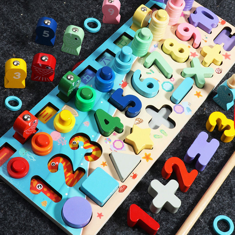 早教儿童益智玩具拼装积木1-2-36周岁数字拼图认数智力开发男女孩