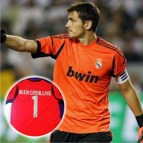 Casillas No.1 & Print Topbrand new Retro Thai version Old Jersey Football jacket Clearance Three free shipping