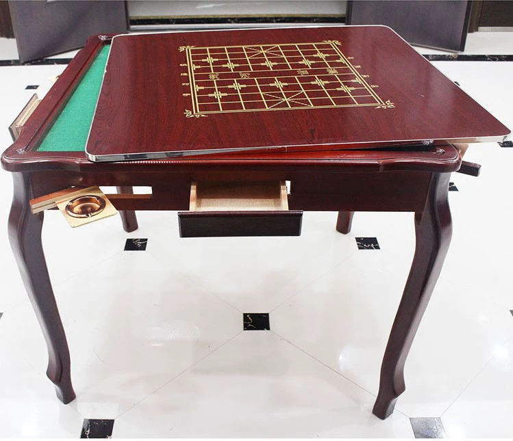 Đơn giản bằng gỗ chắc chắn gấp bàn mạt chược đơn giản cờ vua hộ gia đình hai tay cọ xát bảng vuông bàn mạt chược ký túc xá 