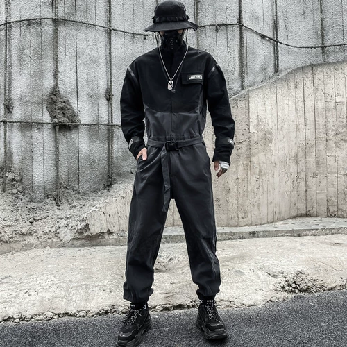 Ретро съемное боди, модный комплект подходит для мужчин и женщин, жилет, комбинезон, с рукавом