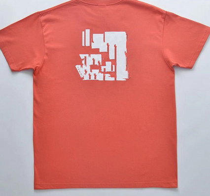 Orangeplain colour Basics Small color bar Four colors Short sleeve