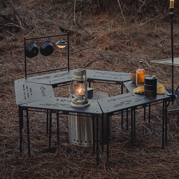 На открытом воздухе барбекю стол сложить Широкий стол для пикника кемпинг легко поле сочетание сращивание стол деятельность алюминиевых сплавов