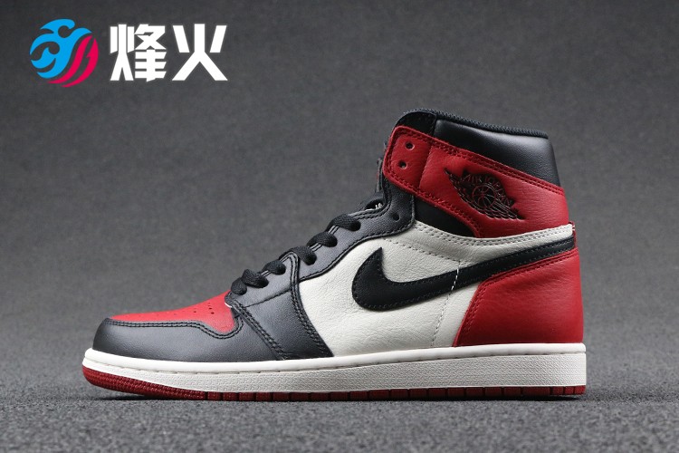 Black Red ToeBeacon fire quality goods Nike official website AJ Men's Shoes Obsidian Biology hacker AJ1 Small Barb black Mocha Gao Bang Women's Shoes